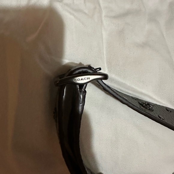 Coach Charcoal Leather Shoulder Bag - Picture 10 of 11